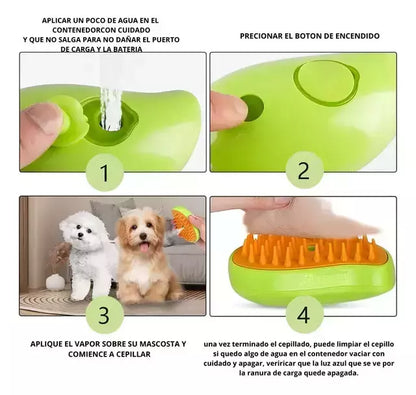 CEPILLO A VAPOR RELAJANTE PARA MASCOTAS